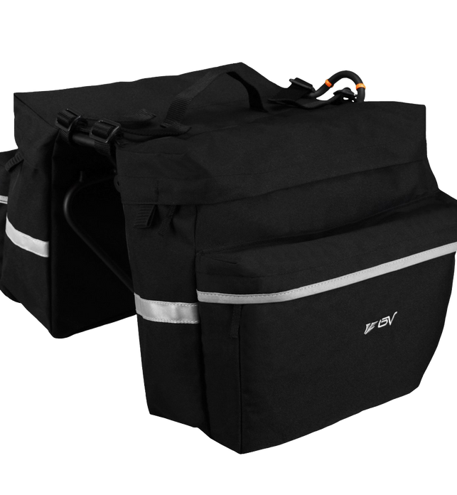 BV Bicycle Panniers with Adjustable Hooks and Carrying Handle